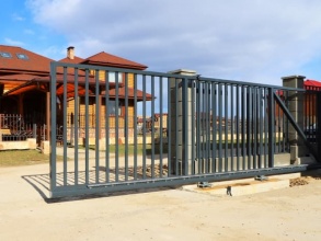 Решетчатые откатные ворота - пример 2 фото цена за метр